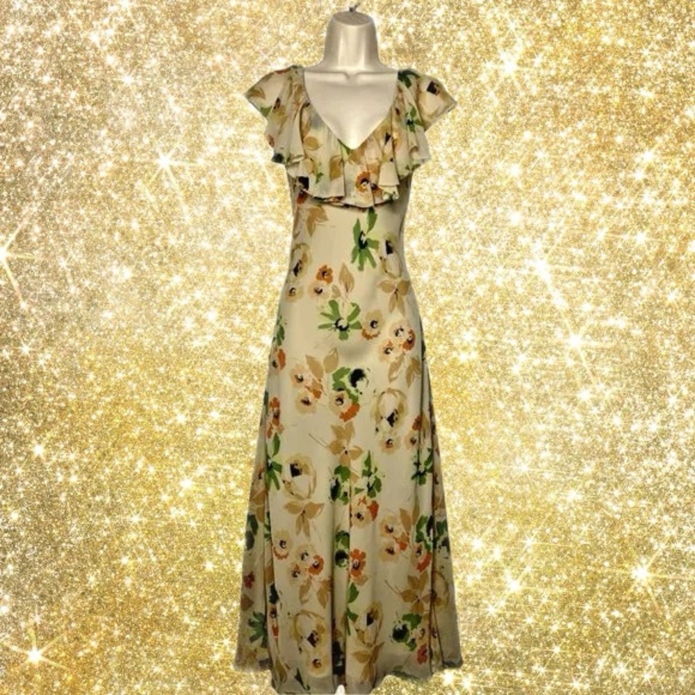 Polo Ralph Lauren Silk Floral Print Dress Size 4 NWT